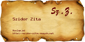 Szidor Zita névjegykártya
