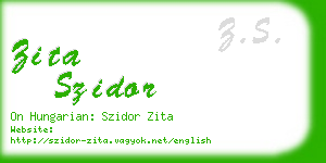 zita szidor business card
